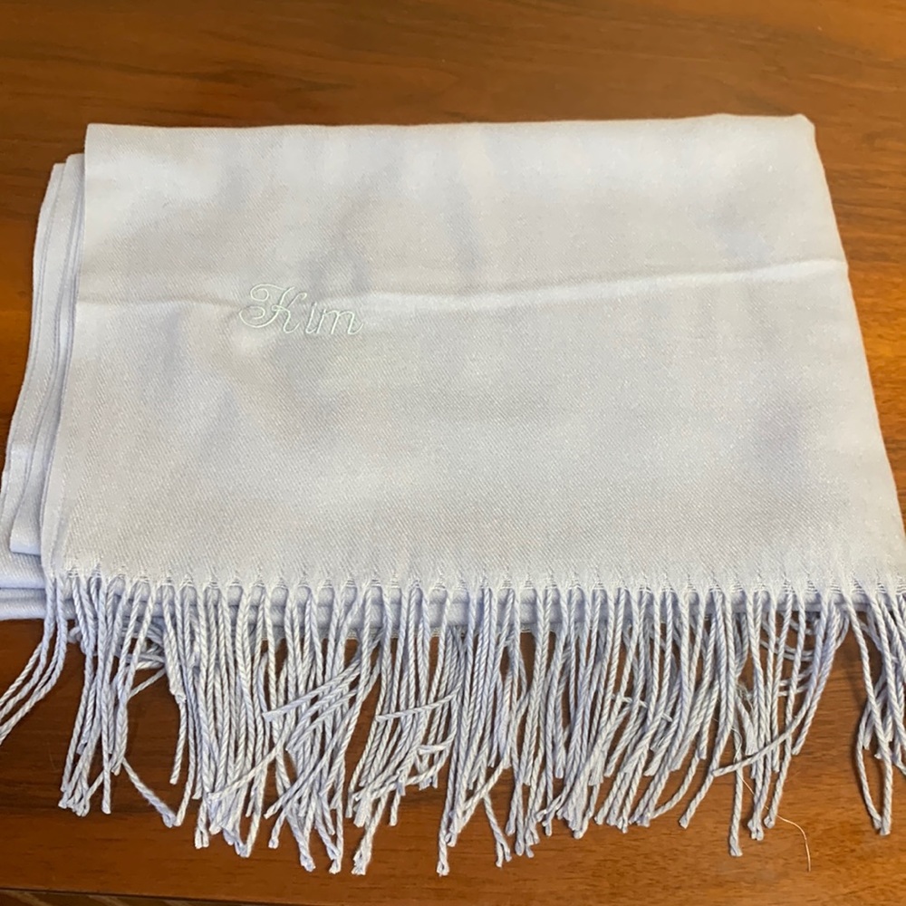 Cashmere shawl - baby blue